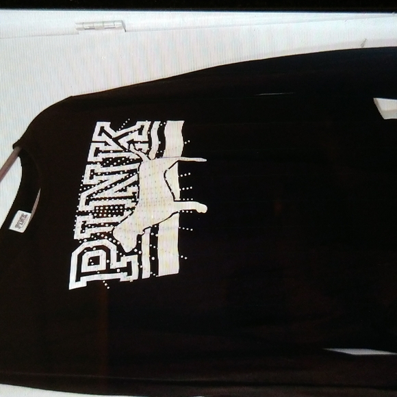 VGUC. Pink Black long sleeved t-shirt. - Picture 1 of 4